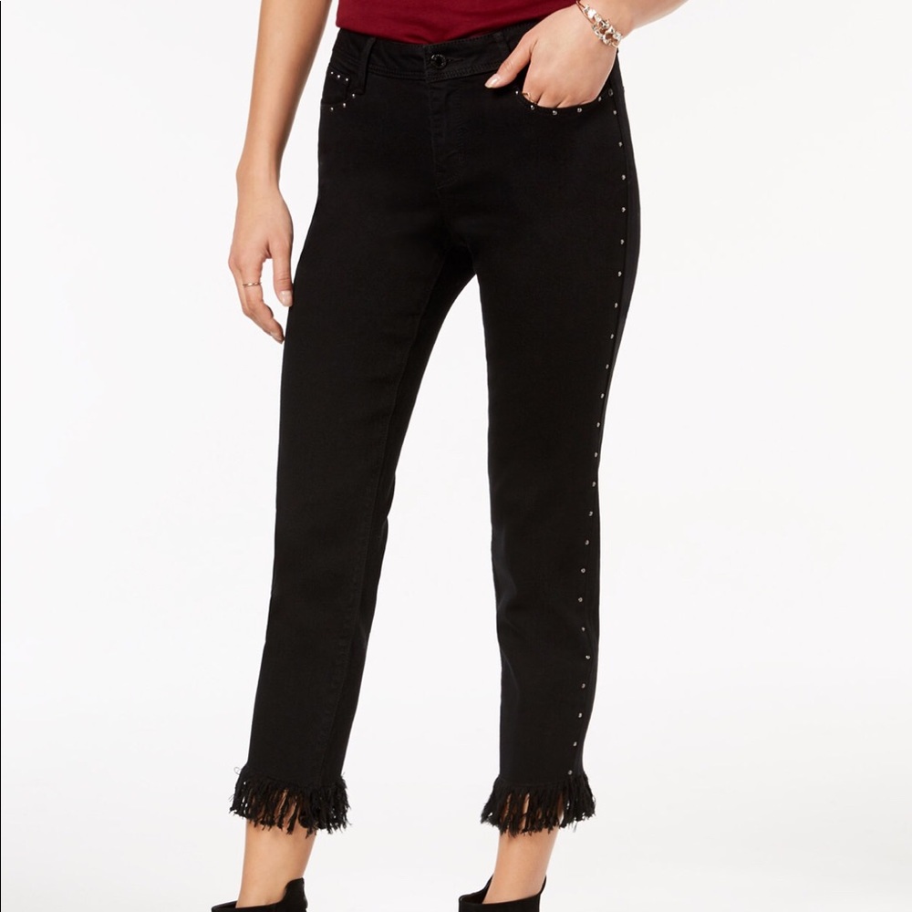 black denim jeans